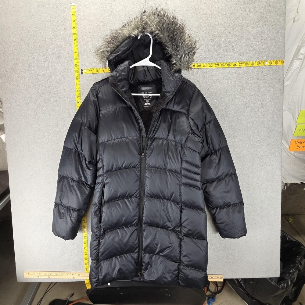 Mountain Hardwear Jacket Womens S Black Downtown Winter Parka Puffer Faux Fur